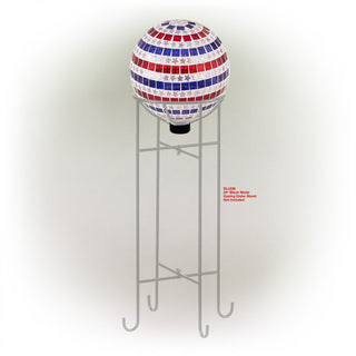 Gazing Globe with Patriotic Stars and Stripes