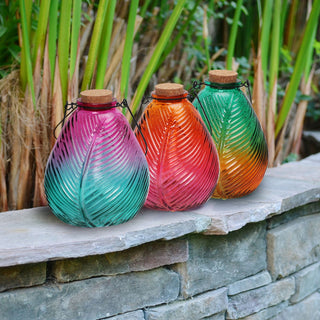 Colorful Ombre Leaf Glass Wasp Trap