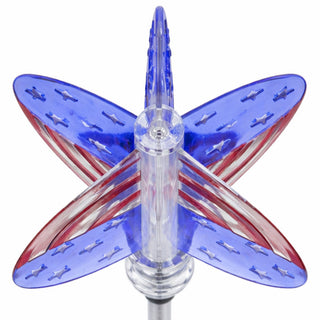 Solar Patriotic Hot Air Balloon Garden Stake