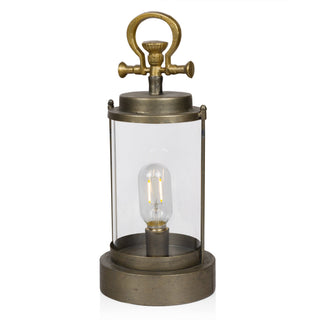 Vintage Metal and Glass Lantern-Small