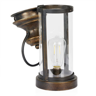Gold Metal and Glass Lantern - Small