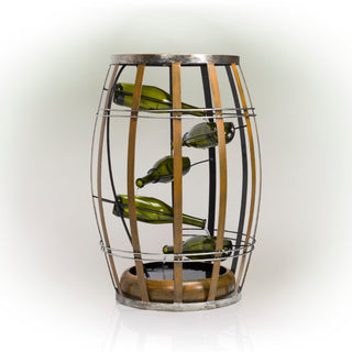 Metal Fountain with Tiered Glass Bottles