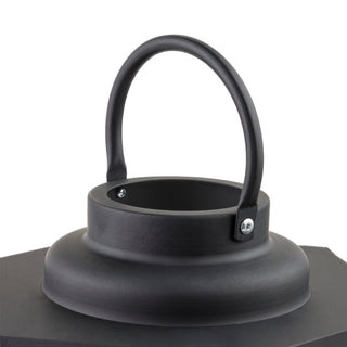 Black Hexagonal Candlelit Lantern