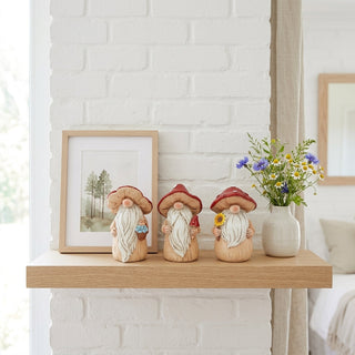 Resin Gnomes Mushroom Statuary