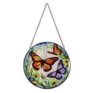 Glass Butterfly Hanging Decor