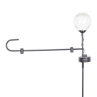 Solar Lighted Globe Garden Flag Holder Stake