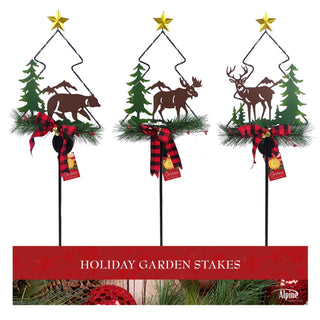 Solar Holiday Color Changing Moose, Deer, Bear Stake