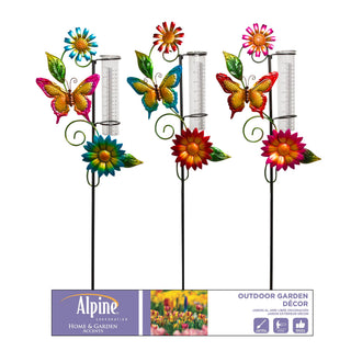 Metal Butterfly Rain Gauge Stake