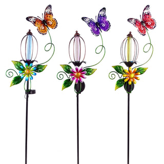 Solar Butterfly Stake w/ Flowing Lights