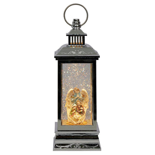 Angel Nativity Snowglobe with LED Light and Music