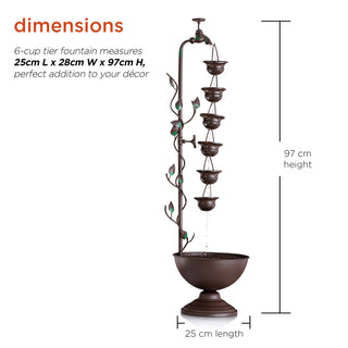 Hanging 6-Cup Tiered Fountain