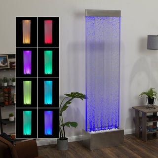 Multi-Color Function Bubble Fountain w/Silver Base and Remote