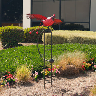 Metal Rocking Cardinal Stake