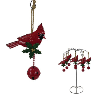 Cardinal Bird with Bell Hanging Decor
