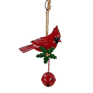 Cardinal Bird with Bell Hanging Decor
