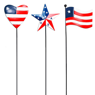 Patriotic Flag Garden Stake