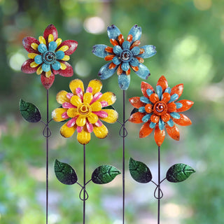Glitter Retro Flower Pot Sticker