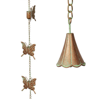 Metal Hanging Butterfly Chain Rain Catcher