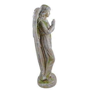 Old World Praying Angel Statue with Mossy Finish
