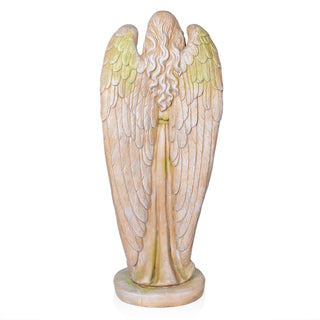 Old World Praying Angel Statue with Mossy Finish