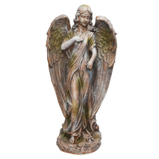 Old World Angel Statue with Mossy Finish