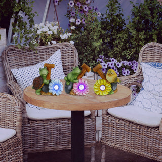 Solar Turtle, Frog & Bird with Tool Decor