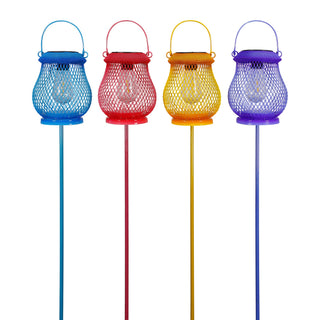 Solar Colorful Mesh Lantern Stake