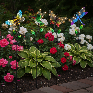 Solar Metal Dragonfly/Butterfly/Hummingbird/Bee Stake w/ LED
