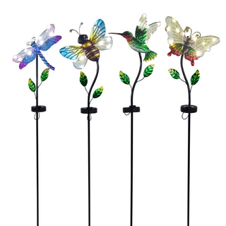 Solar Metal Dragonfly/Butterfly/Hummingbird/Bee Stake w/ LED