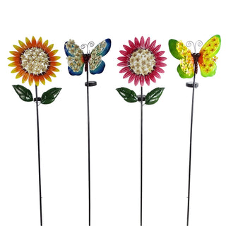 Solar Metal Sunflower/Butterfly Stake light