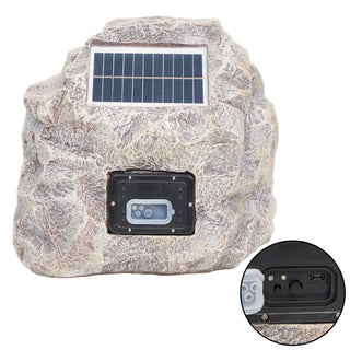 Solar White Outdoor Bluetooth Rock Speaker - Set of 2