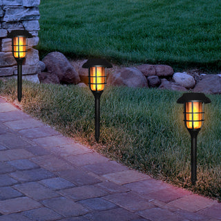 Solar Black Mini Torch Pathway LED Light