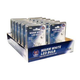 LED Bulb Display Case - Warm White 12pcs