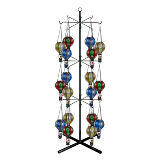 Solar Snowflake Hot Air Balloon Hanging Decor with Stand