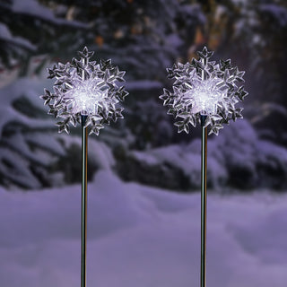 Solar Snowflake Garden Stake