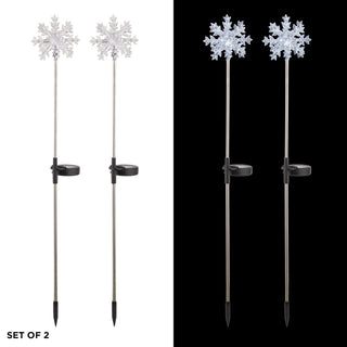 Solar Snowflake Garden Stake