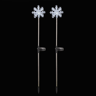 Solar Snowflake Garden Stake