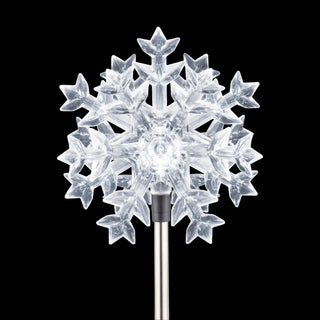 Solar Snowflake Garden Stake