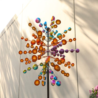 Multicolored Cosmic Array Windmill Stake
