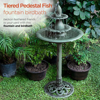 Tiered Pedestal Fish Fountain