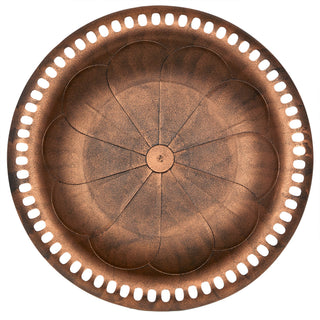 Bronze Pedestal Birdbath w/ Scrollwork Base