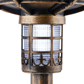 Solar Birdbath with Planter and LED Light