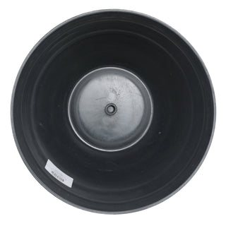 11" Gray Round Striped Stone Finish Planter