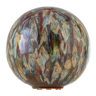 Ceramic Gazing Globe with Running Glaze Finish