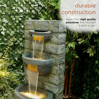 3-Tier Fountain with LED Lights