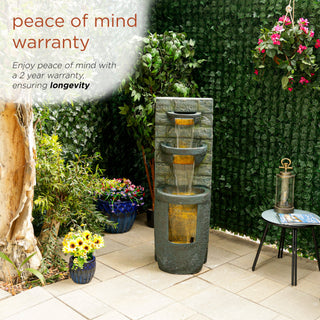 3-Tier Fountain with LED Lights