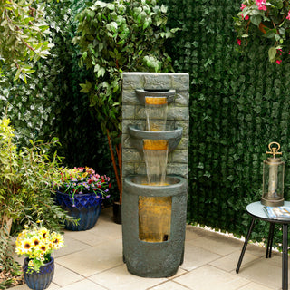 3-Tier Fountain with LED Lights