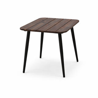 Wooden Table w/2 Wicker Chairs Set