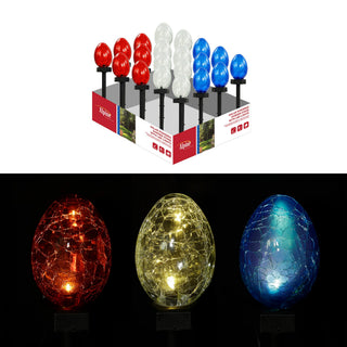 Solar Crackle Glass Stake