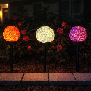 Solar Hydrangea Ball Flower Stake